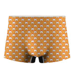 Cute Chicken Emoji Pattern Print Men's Boxer Briefs