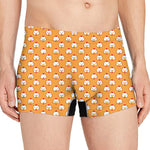 Cute Chicken Emoji Pattern Print Men's Boxer Briefs