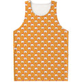 Cute Chicken Emoji Pattern Print Men's Tank Top