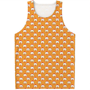 Cute Chicken Emoji Pattern Print Men's Tank Top