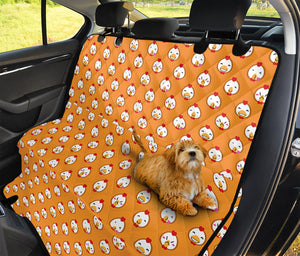 Cute Chicken Emoji Pattern Print Pet Car Back Seat Cover