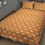 Cute Chicken Emoji Pattern Print Quilt Bed Set