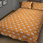 Cute Chicken Emoji Pattern Print Quilt Bed Set