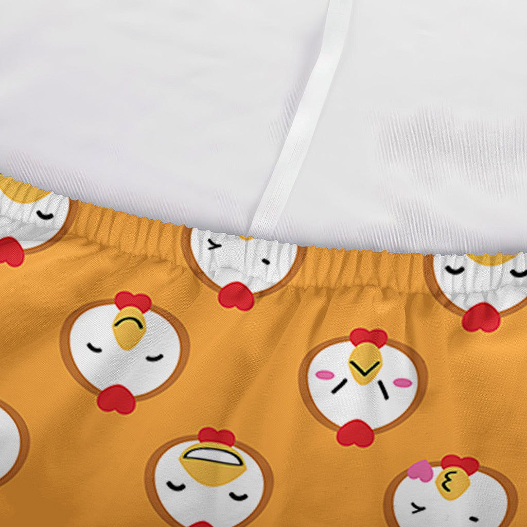 Cute Chicken Emoji Pattern Print Sofa Cover