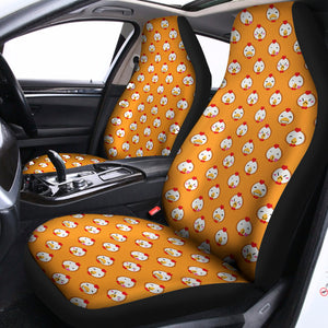 Cute Chicken Emoji Pattern Print Universal Fit Car Seat Covers