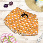 Cute Chicken Emoji Pattern Print Women's Shorts