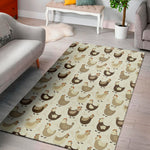 Cute Chicken Pattern Print Area Rug