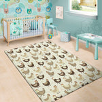 Cute Chicken Pattern Print Area Rug