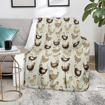 Cute Chicken Pattern Print Blanket
