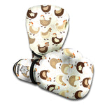 Cute Chicken Pattern Print Boxing Gloves