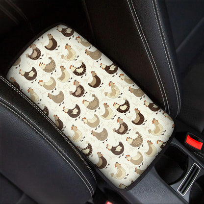 Cute Chicken Pattern Print Car Center Console Cover