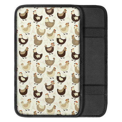 Cute Chicken Pattern Print Car Center Console Cover