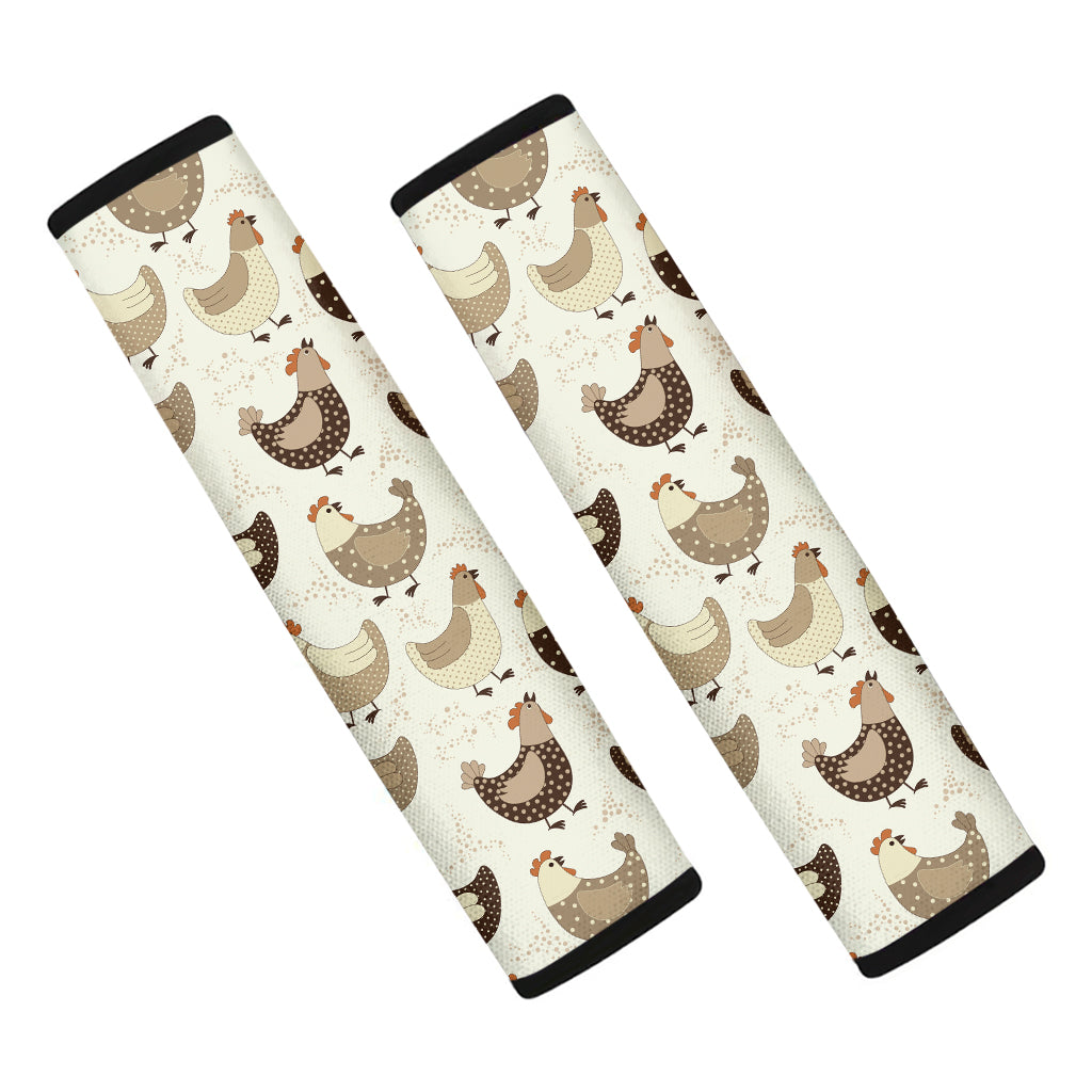 Cute Chicken Pattern Print Car Seat Belt Covers