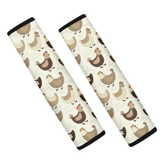 Cute Chicken Pattern Print Car Seat Belt Covers