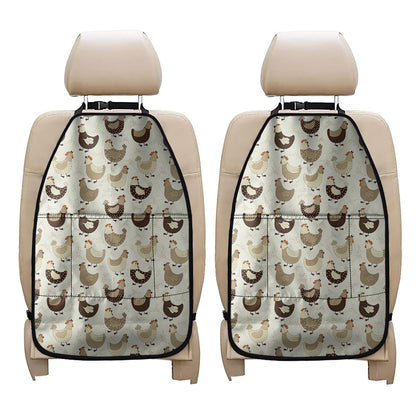 Cute Chicken Pattern Print Car Seat Organizers