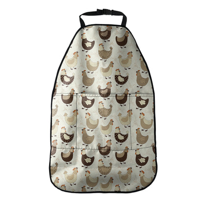 Cute Chicken Pattern Print Car Seat Organizers