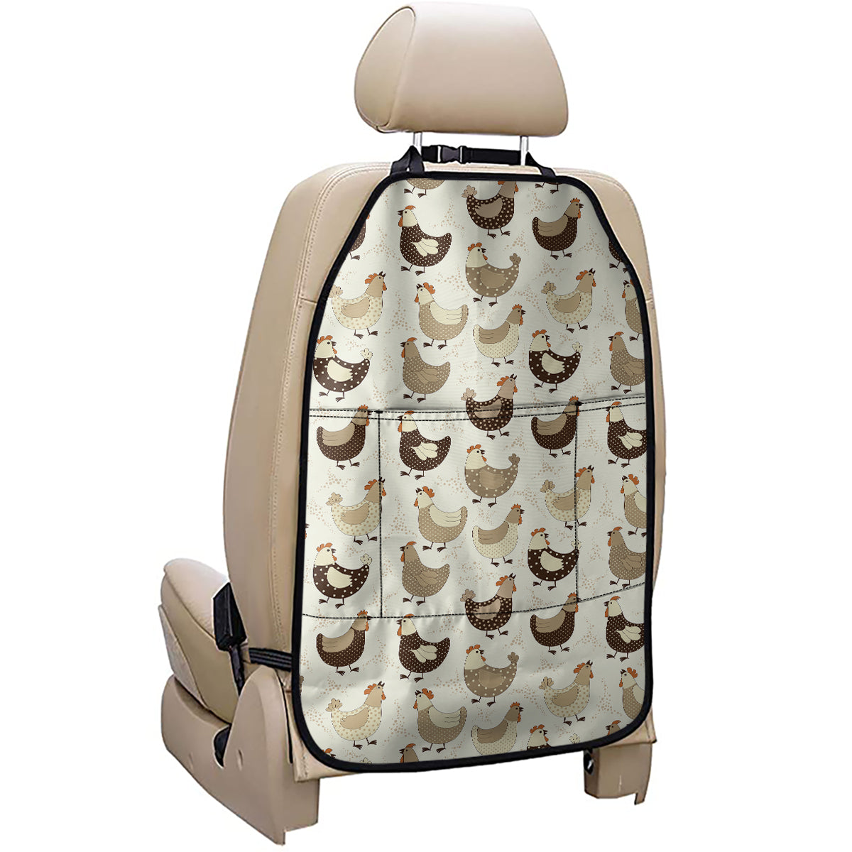 Cute Chicken Pattern Print Car Seat Organizers