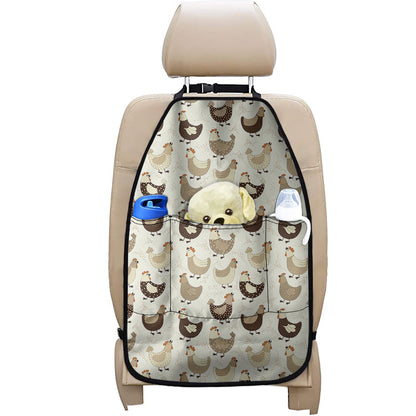 Cute Chicken Pattern Print Car Seat Organizers