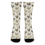 Cute Chicken Pattern Print Crew Socks