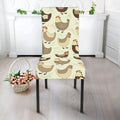 Cute Chicken Pattern Print Dining Chair Slipcover