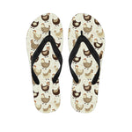 Cute Chicken Pattern Print Flip Flops
