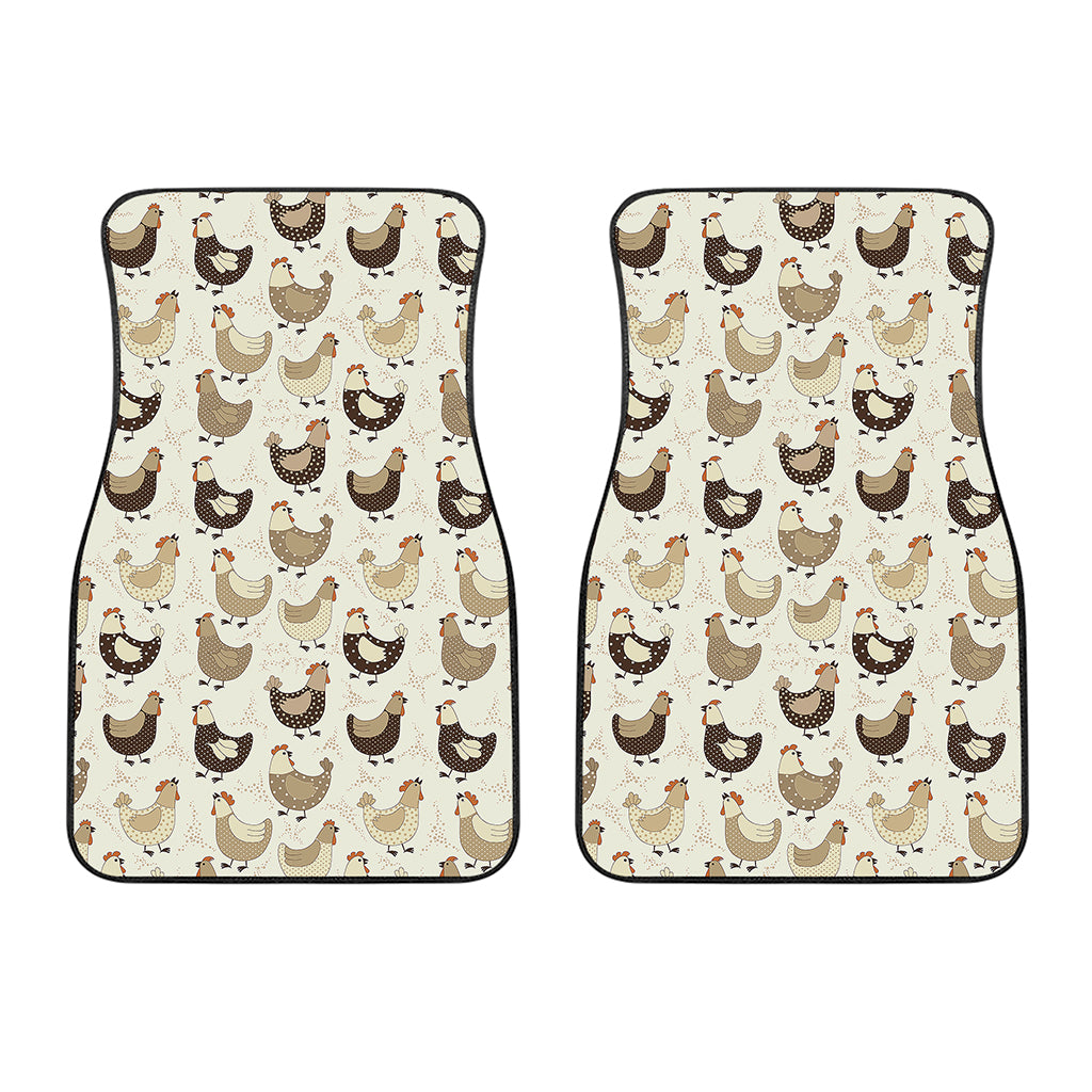Cute Chicken Pattern Print Front Car Floor Mats
