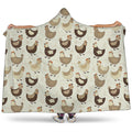 Cute Chicken Pattern Print Hooded Blanket