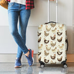 Cute Chicken Pattern Print Luggage Cover