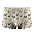 Cute Chicken Pattern Print Men's Boxer Briefs