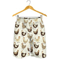 Cute Chicken Pattern Print Men's Shorts