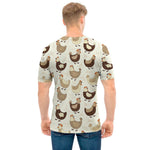 Cute Chicken Pattern Print Men's T-Shirt