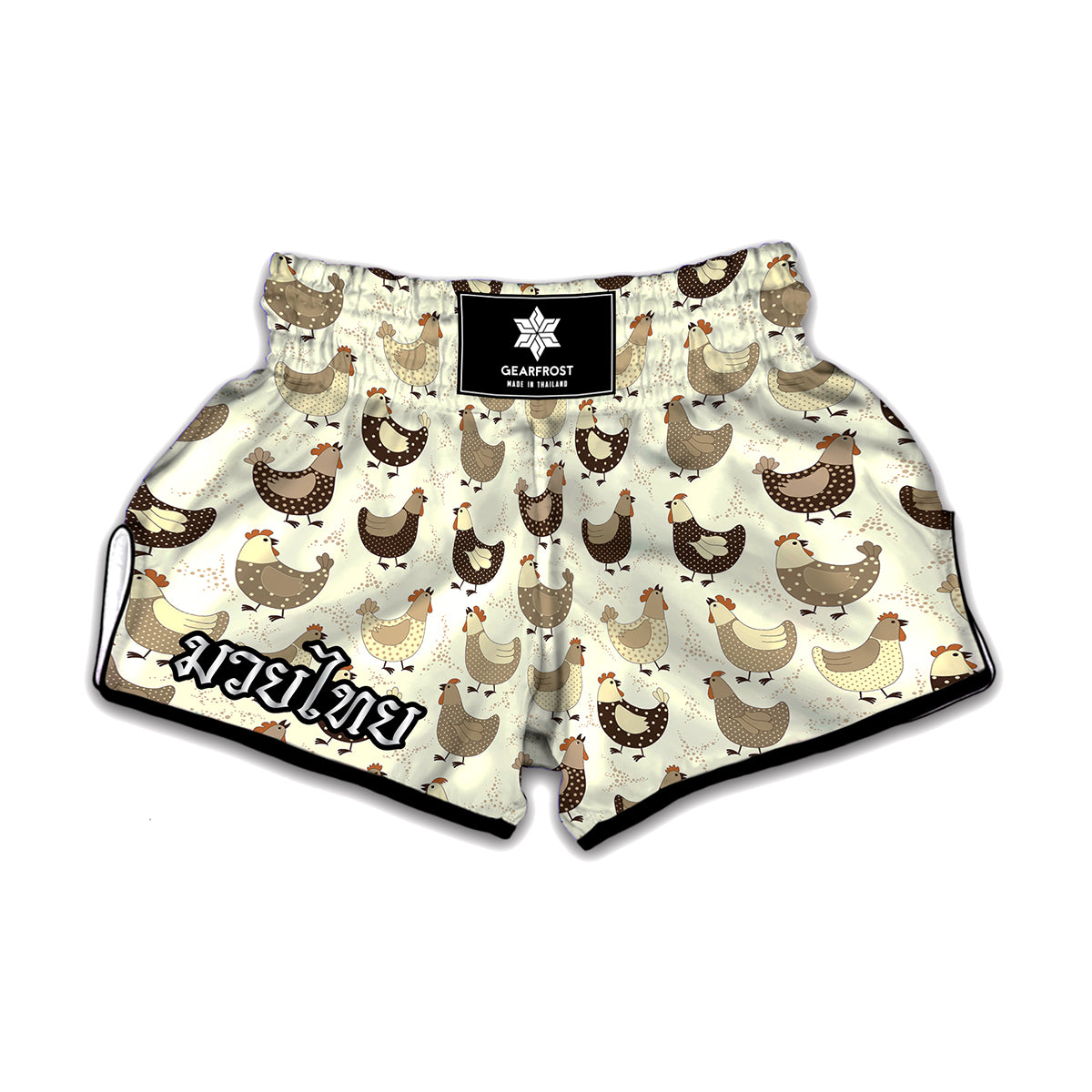 Cute Chicken Pattern Print Muay Thai Boxing Shorts