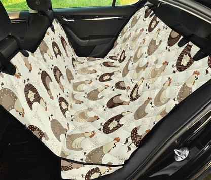 Cute Chicken Pattern Print Pet Car Back Seat Cover