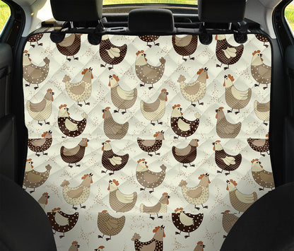 Cute Chicken Pattern Print Pet Car Back Seat Cover