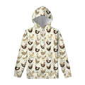 Cute Chicken Pattern Print Pullover Hoodie