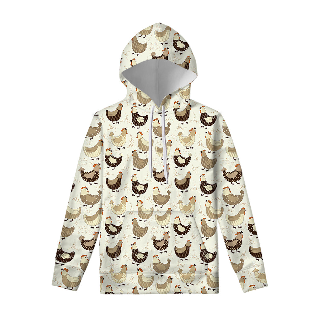 Cute Chicken Pattern Print Pullover Hoodie