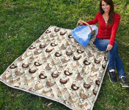 Cute Chicken Pattern Print Quilt