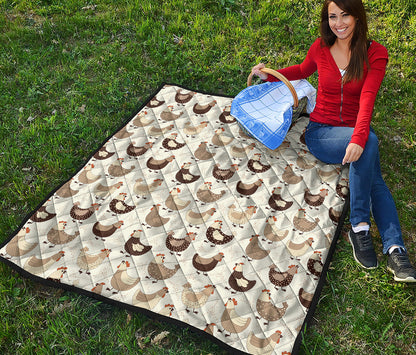 Cute Chicken Pattern Print Quilt