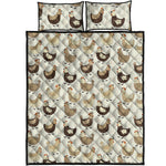 Cute Chicken Pattern Print Quilt Bed Set