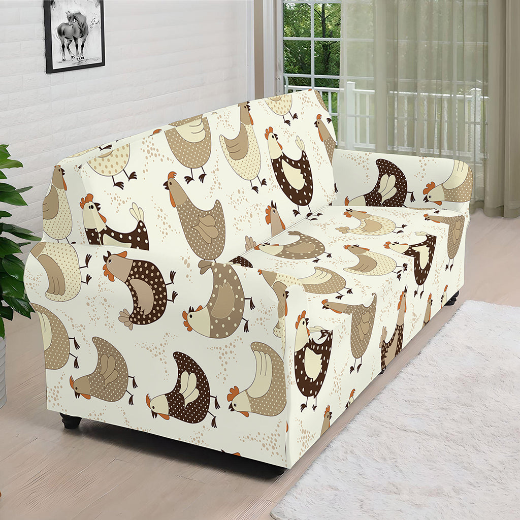 Cute Chicken Pattern Print Sofa Cover