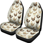 Cute Chicken Pattern Print Universal Fit Car Seat Covers