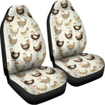 Cute Chicken Pattern Print Universal Fit Car Seat Covers