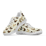 Cute Chicken Pattern Print White Sneakers