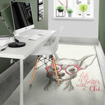 Cute Chihuahua With Glasses Print Area Rug