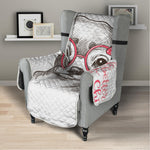 Cute Chihuahua With Glasses Print Armchair Protector