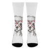 Cute Chihuahua With Glasses Print Crew Socks