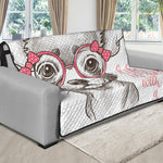 Cute Chihuahua With Glasses Print Futon Protector