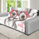 Cute Chihuahua With Glasses Print Futon Protector