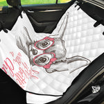 Cute Chihuahua With Glasses Print Pet Car Back Seat Cover