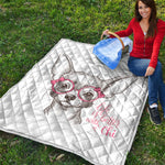 Cute Chihuahua With Glasses Print Quilt